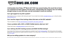 Desktop Screenshot of dvc.uk.com